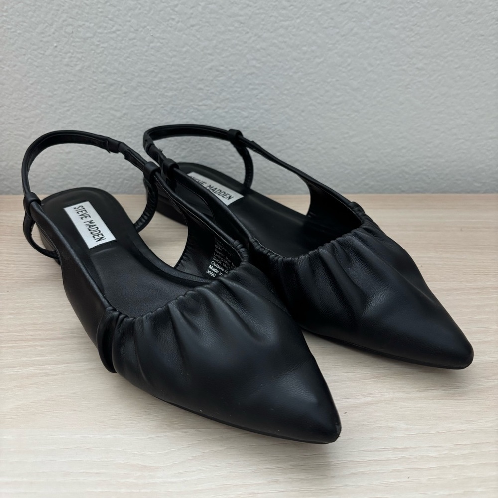 Steve Madden Black Women's Slingback Flats